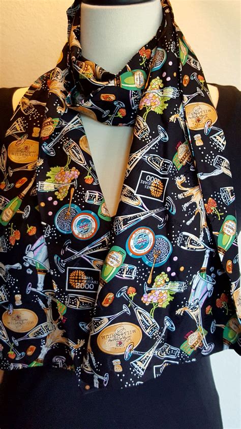 The official facebook page for nicole miller! NICOLE MILLER Silk Scarf 1999 CELEBRATIONS 2000 Long 60 ...