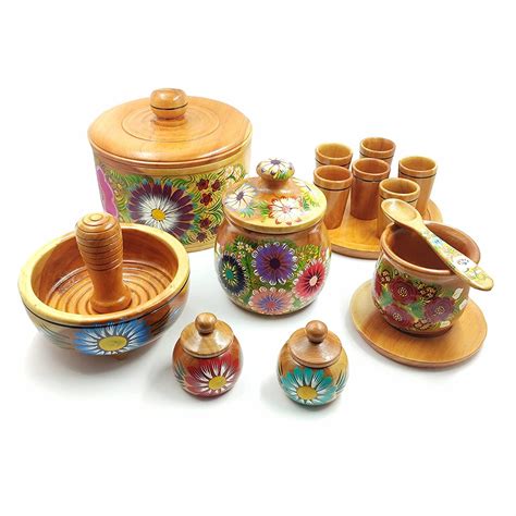 dos mini recipientes pintado a mano producto mexicano artesanías y