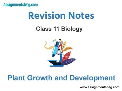 Plant Growth And Development Class 11 Biology Revision Notes