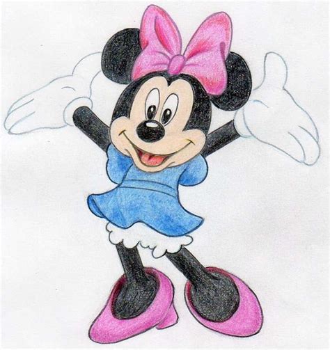 How To Draw Minnie Mouse Easy Drawing And Mickey