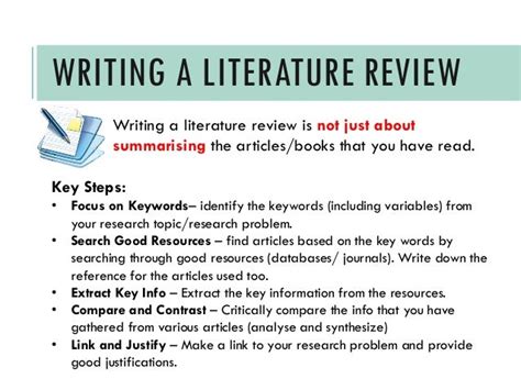 A Brief Guide To Writing A Literature Review