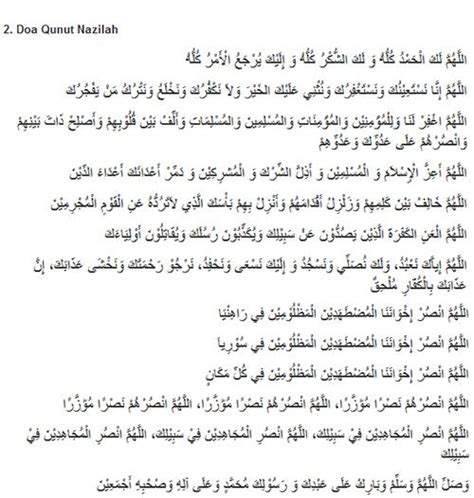 Bacaan Doa Qunut Dan Artinya Sholat Subuh Witir Nazilah Lengkap