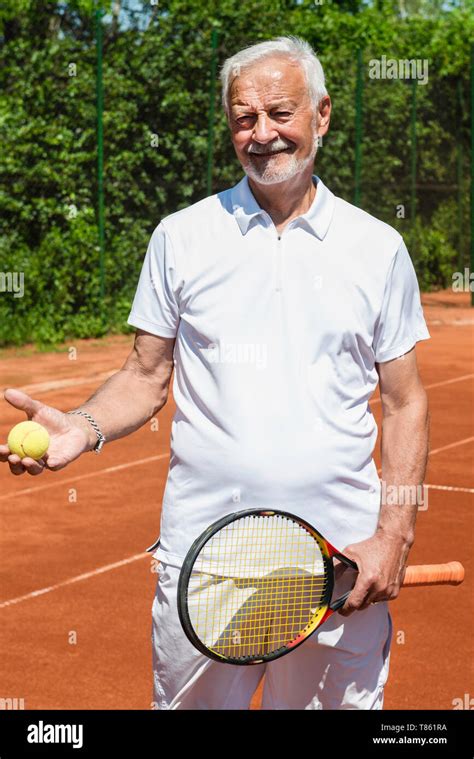 Senior Tennis Player Stock Photo Alamy
