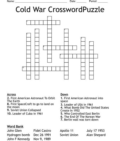 cold war crosswordpuzzle wordmint