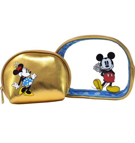 Loungefly Disney Mickey Minnie Cosmetic Bag 2 Piece Toiletry Bag