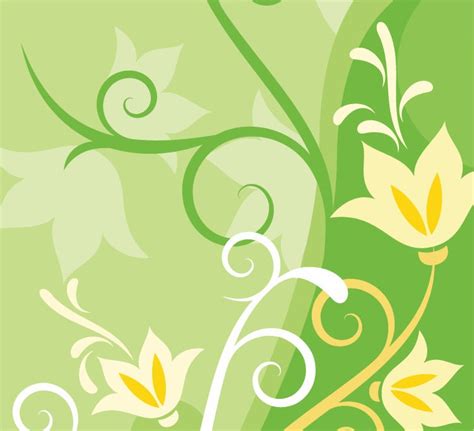 Green Floral Abstract Background Design Vector Graphic Free Vector