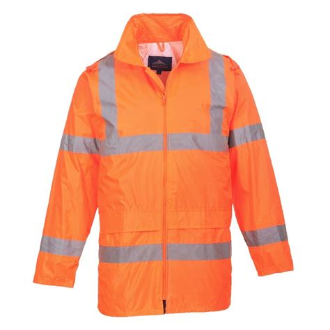 Portwest High Visibility Waterproof Rain Jacket W Premium Reflective