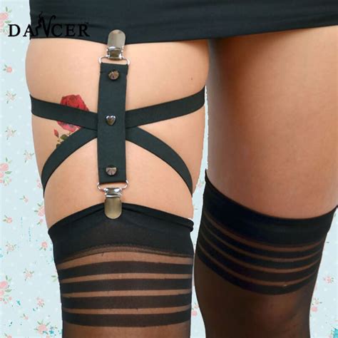 1pc Wholesale Fashion Harajuku Garter Belt Women Sexy Toys Rivet Punk Garters Belt Leg Ring