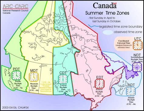 Canadian Time Zones Reference Ibde Online Web Design Courses