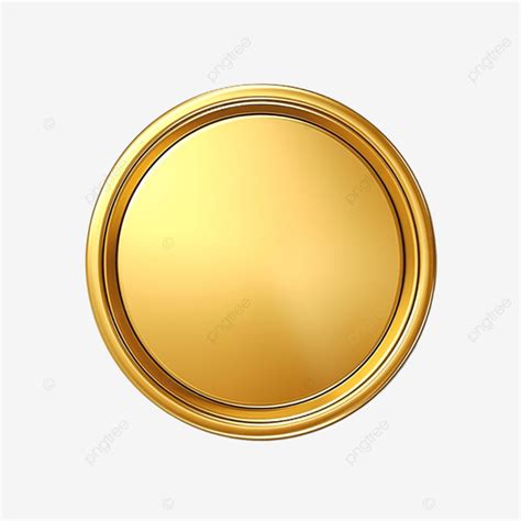 Botón Dorado 3d Para Medalla O Insignia De Emblema Vacía Png Dibujos