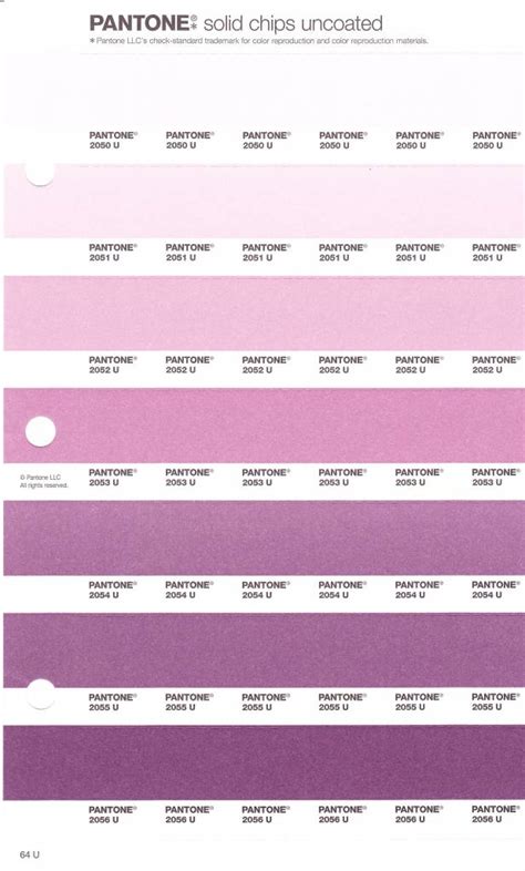 Pantone Pms Solid Chips Vervangingspagina Op Uncoated Papier 64u