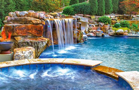Swimming Pool Rock Waterfall Pictures Blue Haven