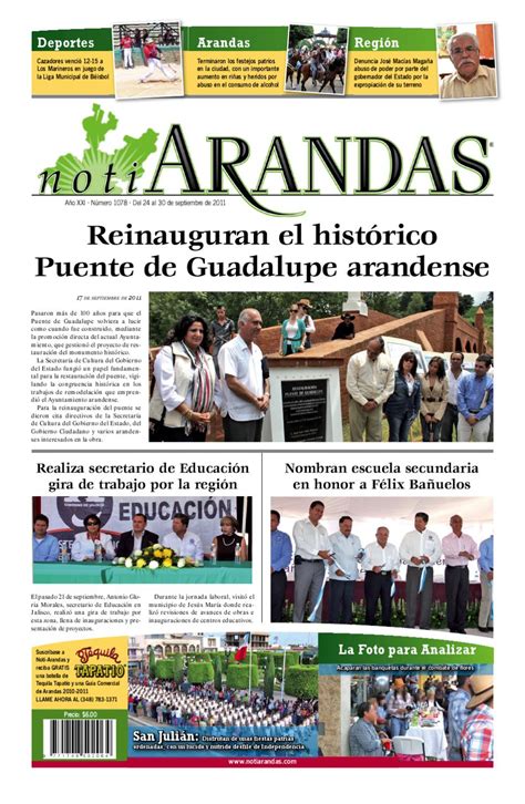 NOTI ARANDAS Edición impresa 1078 by NOTI ARANDAS Issuu