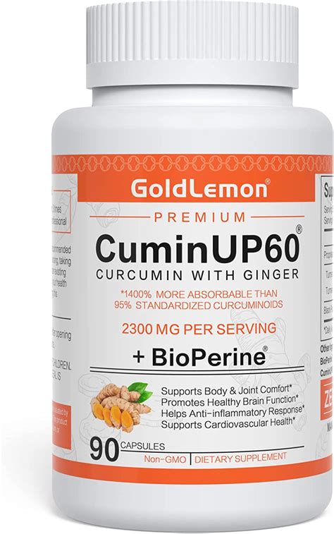 Turmeric Curcumin With Ginger Black Pepper Supplement GoldLemon