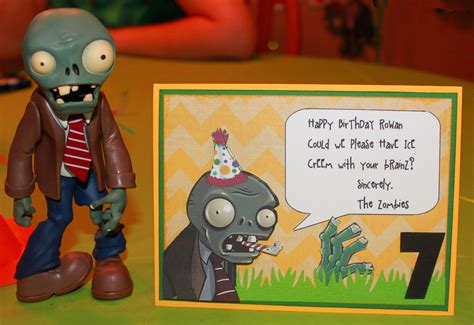 Birthday Card Plants Vs Zombies Made For My Grandsons Birthday