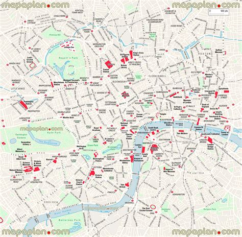 London Map Printable Walking Map Of Favourite Points Of Interest To