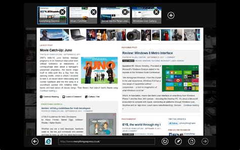 Review Internet Explorer 10 ‘metro Allan J Smithie