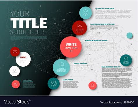 Simple Infographic Report Template Royalty Free Vector Image