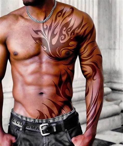 Shoulder Tattoos For Men Tribal Chest Tattoos Cool Chest Tattoos