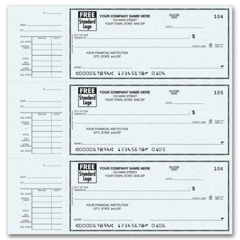 Free Printable Check Stubs Template Business