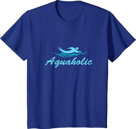 Aquaholic Swimming T Shirt Clothing