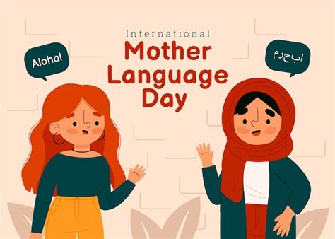premium vector flat international mother language day illustration