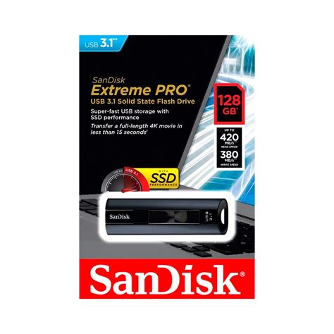 Sandisk Extreme Pro 128 Gb Ssd Estado Solido Usb 31 420mbs