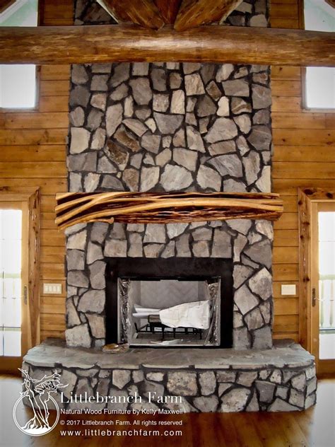 Our email conversations were professional and the mantel arrived quickly and in great shape. Rustic Fireplace Mantel - live edge wood | Littlebranch Farm
