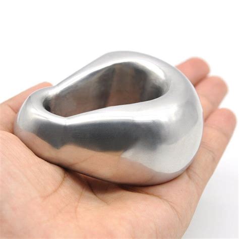 Newest Oval Ball Stretcher Weight Testicle Weights Stainless Scrotum