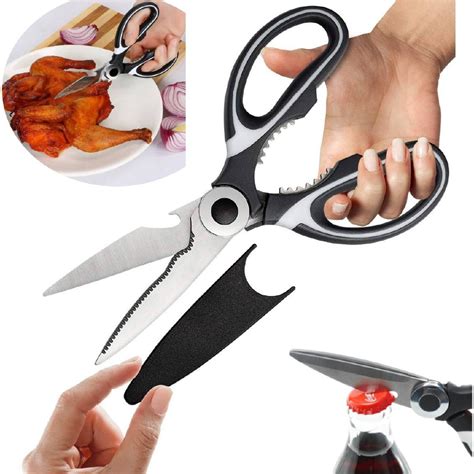 Multipurpose Kitchen Scissors Stainless Steel Blade Razor Sharp Heavy