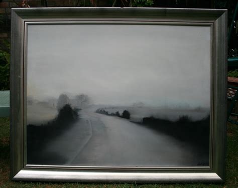 Black And White Landscape Oil On Canvas 41 By 33 Inches Art