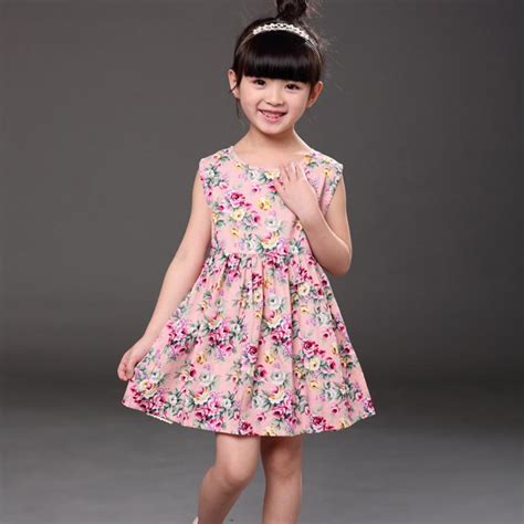 Summer Baby Kids Dresses For Girls Long Sleeve Floral Princess Dress