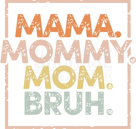 Mama Mommy Mom Bruh Svg • Mommy And Me Funny T Shirt Design Svg Cut Files