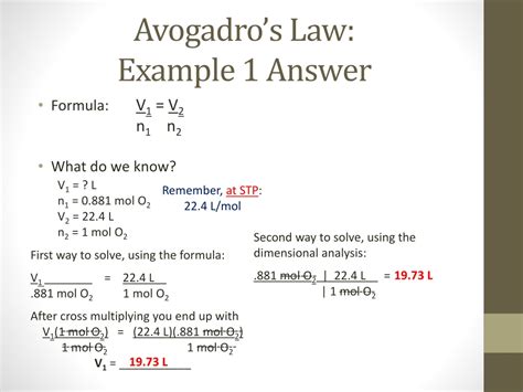 Ppt Avogadros Law Powerpoint Presentation Free Download Id1534423