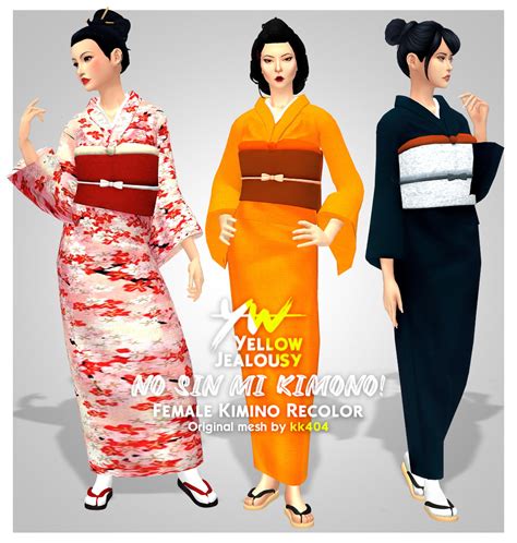 Yew No Sin Mi Kimono Part V Kimono Japanese Outfits Sims 4