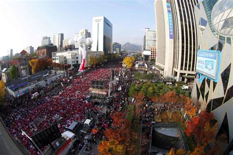 South Korean President Under Pressure As Up To A Million Protest