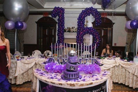 Bouquet making, balloon decorating, cakes, cookies and more. Purple decor for sweet sixteen party. I think my daughter ...