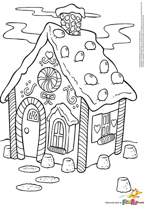 Printable Gingerbread House Colouring Pages Clip Art Library