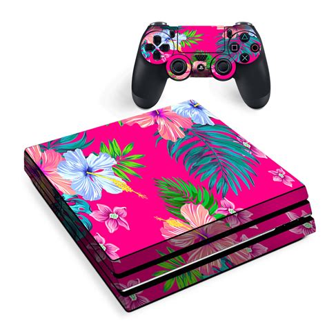 Skin For Sony Ps4 Pro Console Decal Stickers Skins Cover Pink Neon