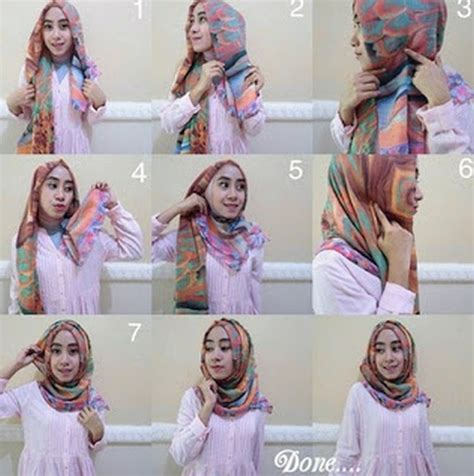 Tutorial Hijab Pashmina Satin Simple Model Terbaru 2017 Tampil Cantik
