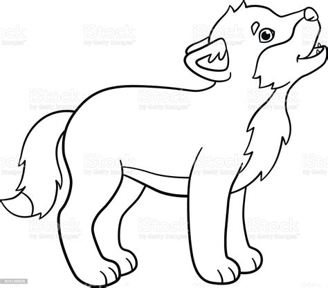 They can play games in the nursery like numbers match games and alphabet puzzles and baby wolf coloring pages. Coloring Pages Little Cute Baby Wolf Howls Stock ...