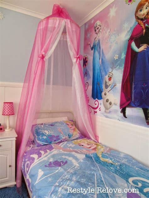 A New Bed And Diy Bed Canopy For My Frozen Princess With Images