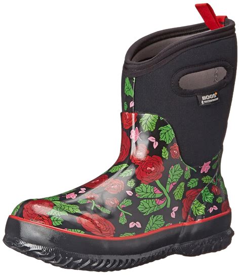 Buy Bogs Womens Classic Rose Garden Mid Waterproof Insulated Boot