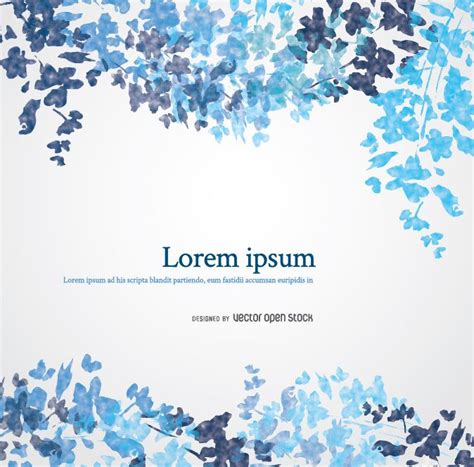 Browse our listings to find jobs in germany for expats, including jobs for english speakers or those in your native language. Blue Floral watercolor design - Free Vector | Ulang tahun