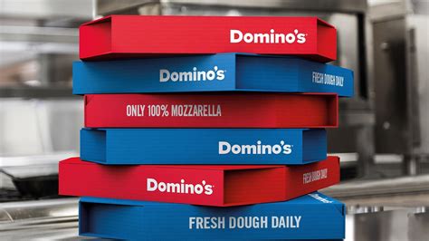 Each domino is a rectangular tile with a line dividing its face into two square ends. Domino's New Pizza Delivery Boxes in the U.K. Are Just ...
