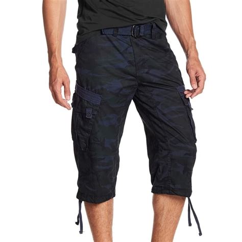 Xray Mens Belted Classic Cotton Cargo Shorts 18 Inch Inseam Overstock