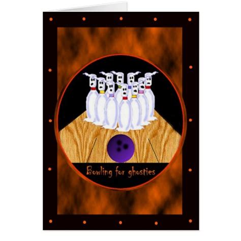 Bowling Halloween Template Cards Zazzle
