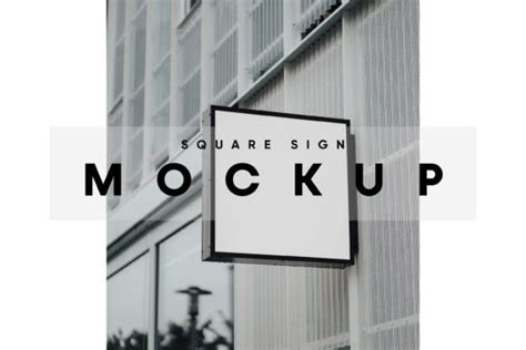 Square Sign Mockup Graphic By Mockupforest · Creative Fabrica