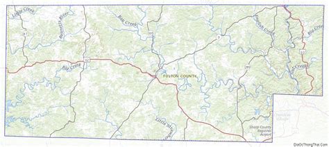 Topographic Map Of Fulton County Arkansas Arkansas