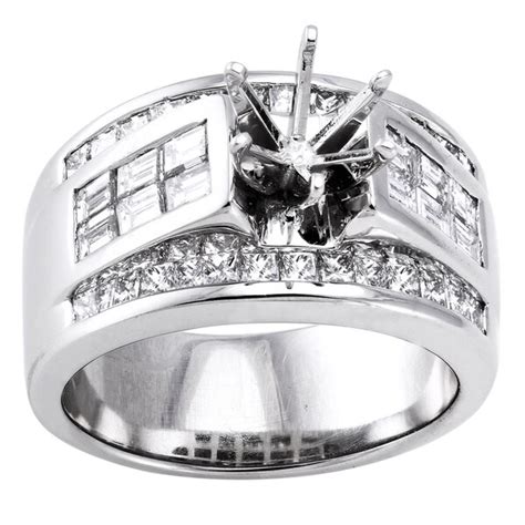 Shop 18k White Gold 1 34ct Tdw Diamond Semi Mount Engagement Ring